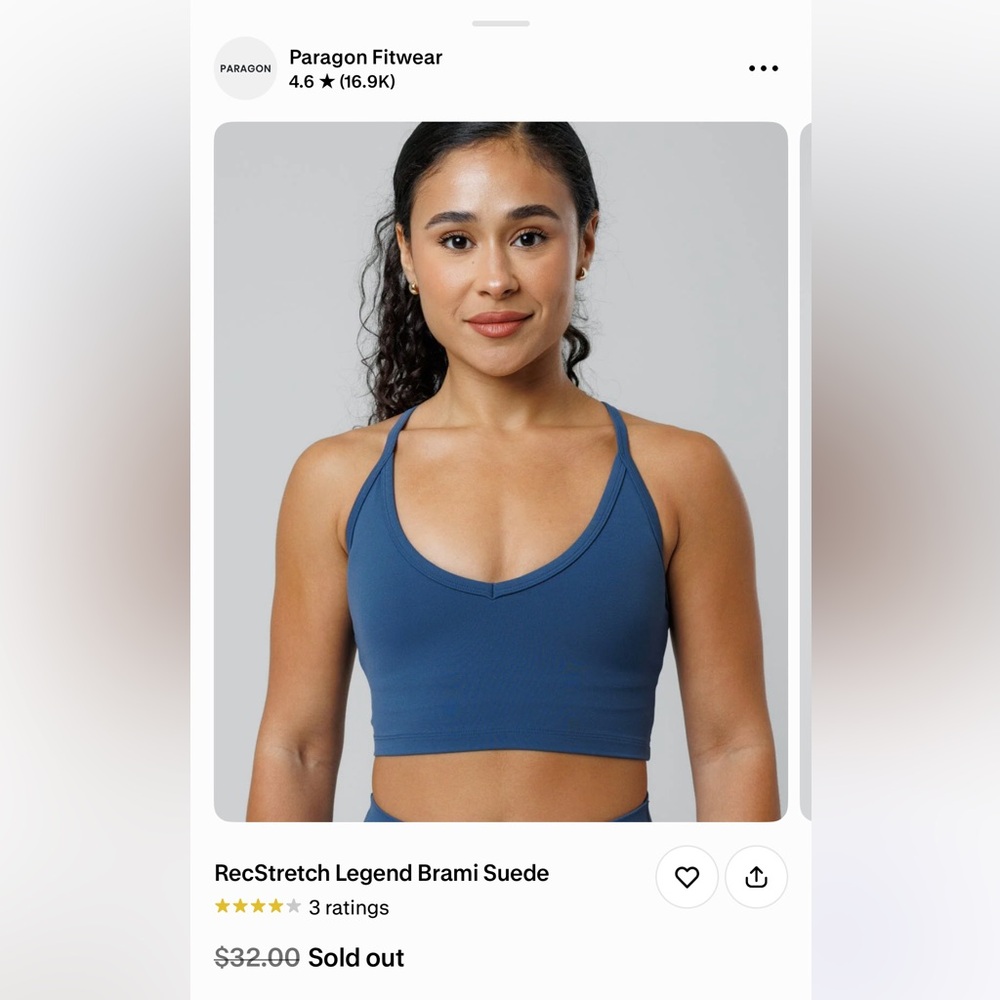 Paragon Fitwear RecStretch Brami - Deep Blue